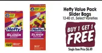 Jewel-Osco Hefty Value Pack Slider Bags offer