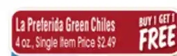 Jewel-Osco La Preferida Green Chiles offer