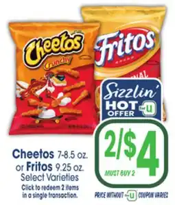 Jewel-Osco Cheetos 7-8.5 oz. or Fritos 9.25 oz offer