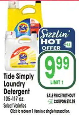 Jewel-Osco Tide Simply Laundry Detergent offer