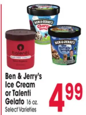 Jewel-Osco Ben & Jerry's Ice Cream or Talenti Gelato offer