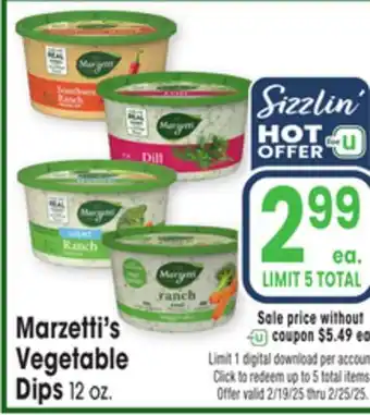 Jewel-Osco Marzetti's Vegetable Vegetable Dips offer