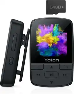 Walmart Yoton MP3 Player Bluetooth, 64GB HiFi Sound, Built-in Speaker, FM/Recorder/E-Book, Earphones offer