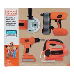 Walmart Black and Decker Power Tool Mega Pack Pretend and Play Tool Set offer