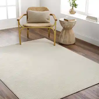 Walmart Livabliss Alder Global Washable Area Rug, 6'4 x 9', Cream offer