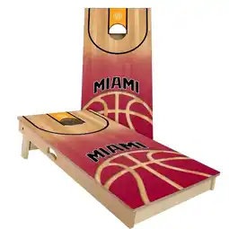 Walmart Skip's Garage Miami Basketball Outdoor Cornhole Board Set Include Case + Hole Lights All-Weather 2x4 offer