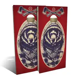 Walmart Skip's Garage Red White Bear Outdoor Cornhole Board Set NO Accessories All-Weather 2x4 offer