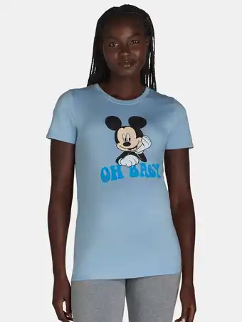 Walmart Mickey Mouse Women’s Maternity Graphic Tee with Short Sleeves, Sizes XS-2XL offer