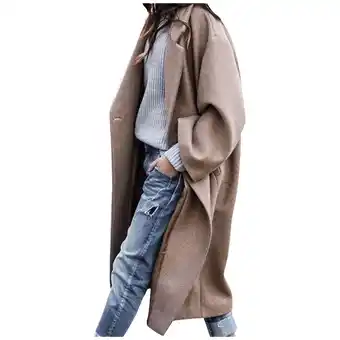 Walmart Patlollav Winter Fall Women Turn Down Collar Coat,Ladies Long Sleeve Cardigan Casual offer