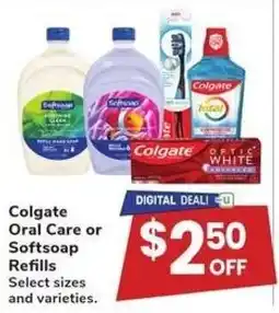 Albertsons Colgate Oral Care or Softsoap Refills offer