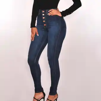 Walmart Fnochy Womens Classic High Waisted Skinny Stretch Butt Lifting Jeans Slim Fit Denim Pants offer