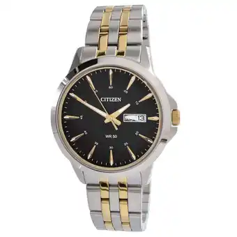 Walmart Citizen Quartz Black Dial Two-tone Men's Watch BF2018-52E offer