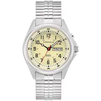 Walmart Caravelle by Bulova Men's Stainless Steel Expansion Band Watch - 43C124 offer