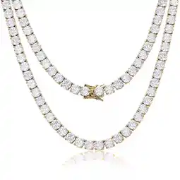 Walmart Cate & Chloe Priscilla 18k Yellow Gold Plated Necklace with Simulated Diamond Crystals for Women offer