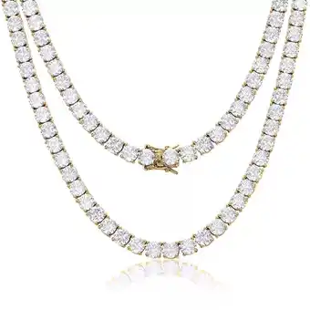 Walmart Cate & Chloe Priscilla 18k Yellow Gold Plated Necklace with Simulated Diamond Crystals for Women offer