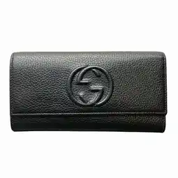 Walmart Pre-Owned GUCCI Soho 598206 Round Long Wallet Bi-fold for Men and Women (Good) offer