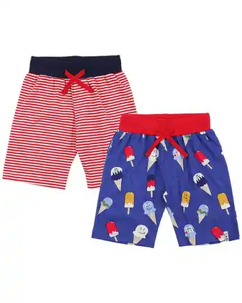 Walmart Lilly and Sid boys 2pk Happy Ice/Stripe Short, 0-6 Months offer