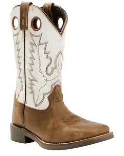 Walmart Cody James Boys' Pull On Leather Western Boot Broad Square Toe Brown 10 D(M) US offer