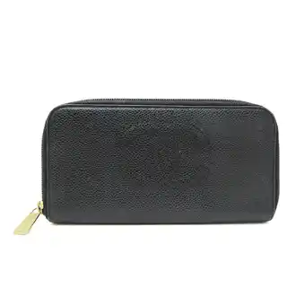 Walmart Pre-Owned Chanel Coco Mark Round Zip Wallet A13228 Women's Caviar Leather Long Wallet... (Good) offer