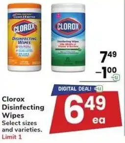 Albertsons Clorox Disinfecting Wipes offer