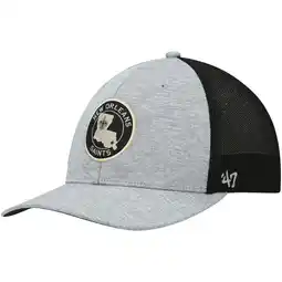 Walmart Men's '47 Heathered Gray/Black New Orleans Saints Motivator Flex Hat offer