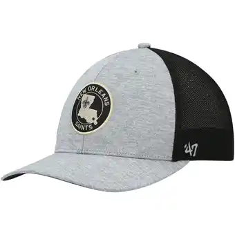 Walmart Men's '47 Heathered Gray/Black New Orleans Saints Motivator Flex Hat offer