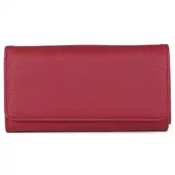 Walmart Julia Buxton Women's Bianca Wallet Vegan Leather, Red offer