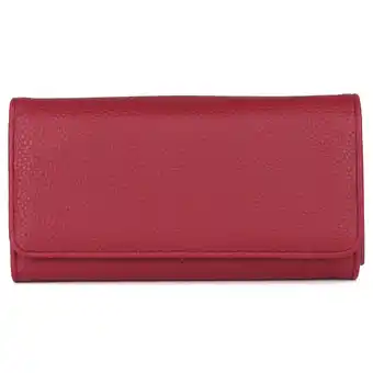 Walmart Julia Buxton Women's Bianca Wallet Vegan Leather, Red offer