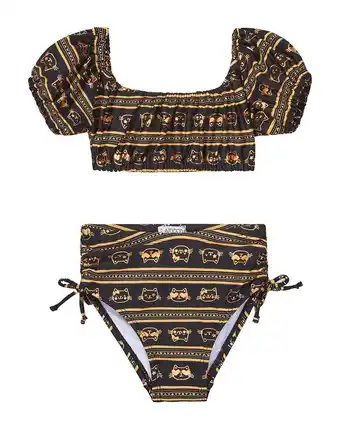 Walmart Flapdoodles girls Peasant Crop Top 2pc Swimsuit, 2T offer