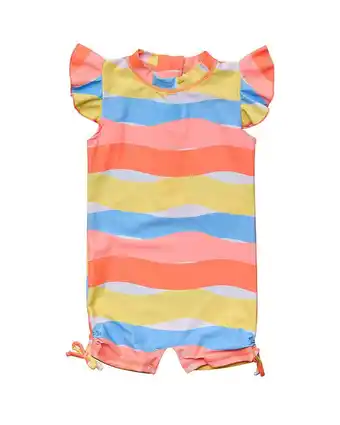 Walmart Snapper Rock girls Good Vibes Flutter Sleeve Sunsuit, 1 offer