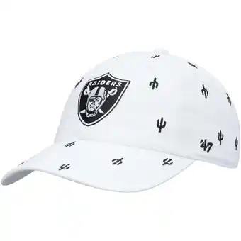 Walmart Women's '47 White Las Vegas Raiders Confetti Clean Up Adjustable Hat offer