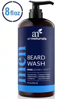 Walmart Artnaturals Beard Shampoo Wash Infused Aloe Vera Tea Tree Jojoba Oil (8 oz / 236 ml) offer