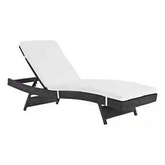 Walmart Afuera Living Aluminum and Rattan Patio Chaise in Espresso / White offer