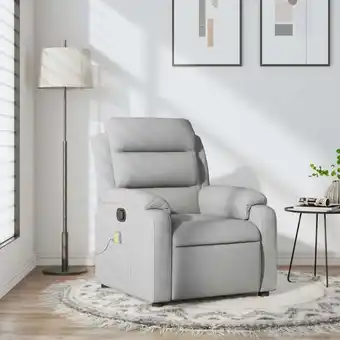 Walmart vidaXL Massage Recliner Chair Light Gray Fabric offer