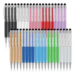 Walmart 40Pcs Crystal Ballpoint Pen Shiny 2 in 1 Slim Crystal Diamond Screen offer