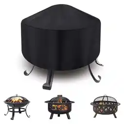 Walmart Tdoenbutw Clearance Fire Cover Round Outdoor Garden Patio Fire Cover With Drawstring For Stove Black offer