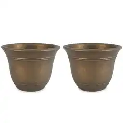 Walmart HC Companies Sierra 10 Inch Garden Planter Pot, Celtic Bronze (2 Pack) offer