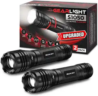 Walmart GearLight S1050 High Lumens LED Flashlight - 3 Modes, Zoomable, for Camping & Emergency offer