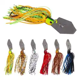 Walmart 6 Pieces Fishing Lures,Baits Spinner Swim Flipping Bladed Jigs offer