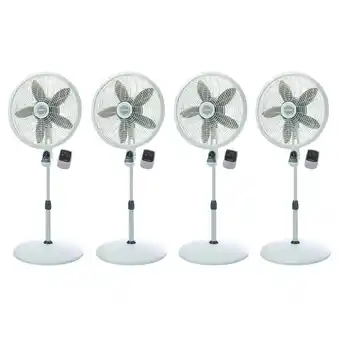 Walmart Lasko 18 Inch Elegance Performance Oscillating Pedestal Fan w/ Remote (4 Pack) offer