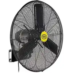 Walmart Outdoor Oscillating Wall Mounted Fan - Black - 24 in. dia. 3 by 10HP 7700CFM offer