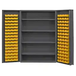 Walmart Durham Mfg Bin Cabinet,72x48x24,Gray,128YlwBns DC48-128-4S-95 offer