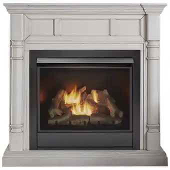 Walmart Duluth Forge Fdi32r-M 32,000 BTU Vent Free Dual Fuel Mantel Fireplace - Off White offer