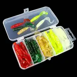 Walmart Clearance Fishing Gear 50PCS Soft Lure Fishing Bait Capuchin maggots Grub worm Silicone 5cm offer