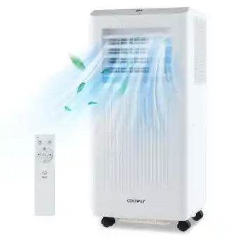 Walmart Costway 10000 BTU (6500 BTU DOE) 350 sq ft Portable Air Conditioner, White offer