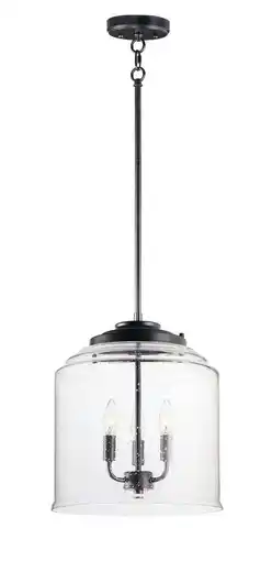 Walmart Maxim 12273Cd Acadia 3 Light 14 Wide Taper Candle Pendant - Black offer