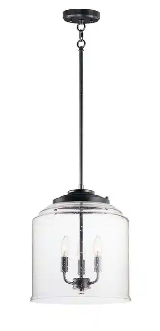 Walmart Maxim 12273Cd Acadia 3 Light 14 Wide Taper Candle Pendant - Black offer