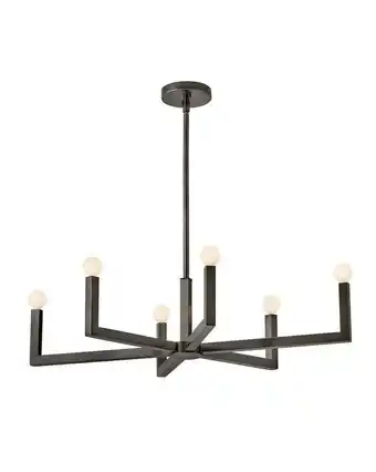 Walmart Hinkley Lighting - Ezra - 6 Light Linear Chandelier In Transitional and Modern offer