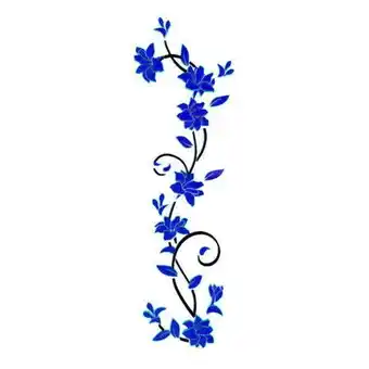 Walmart deevoka 2xVine Flowers 3D Wall Sticker home wall decor Removable Blue offer