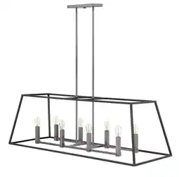 Walmart Hinkley Lighting 3338Dz Fulton 8 Light 48 Wide Linear Chandelier - Aged Zinc offer